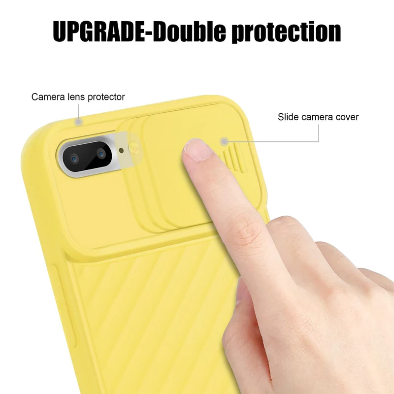 Cadorabo Hülle kompatibel mit Apple iPhone 7 PLUS / 7S PLUS / 8 PLUS Schutzhülle aus flexiblem TPU Silikon und mit Kameraschutz