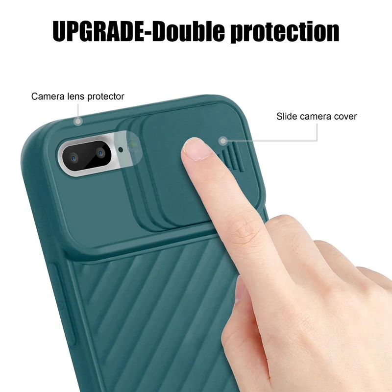 Cadorabo Hülle kompatibel mit Apple iPhone 7 PLUS / 7S PLUS / 8 PLUS Schutzhülle aus flexiblem TPU Silikon und mit Kameraschutz