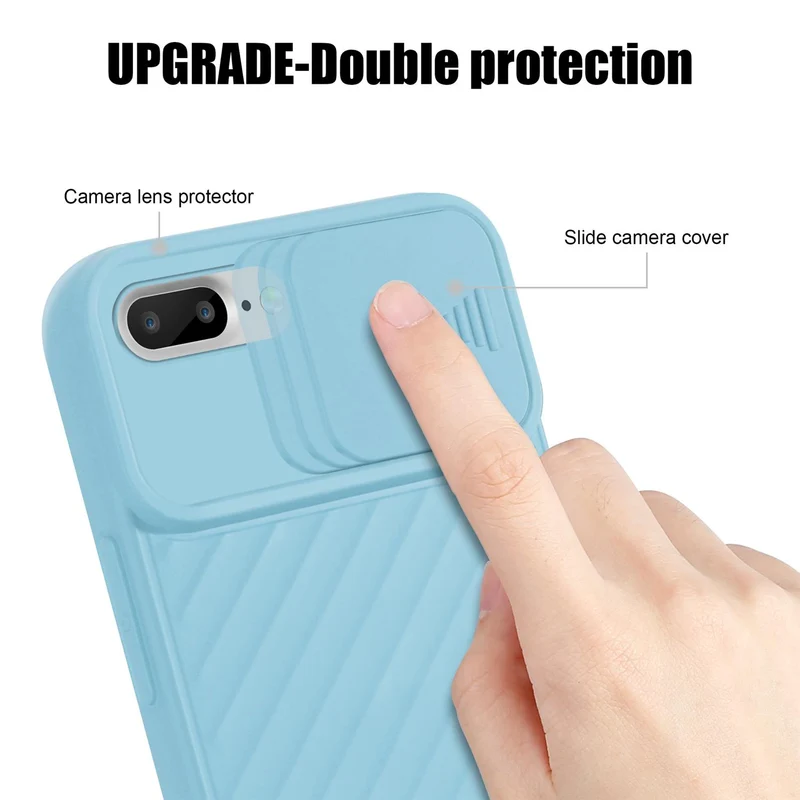 Cadorabo Hülle kompatibel mit Apple iPhone 7 PLUS / 7S PLUS / 8 PLUS Schutzhülle aus flexiblem TPU Silikon und mit Kameraschutz
