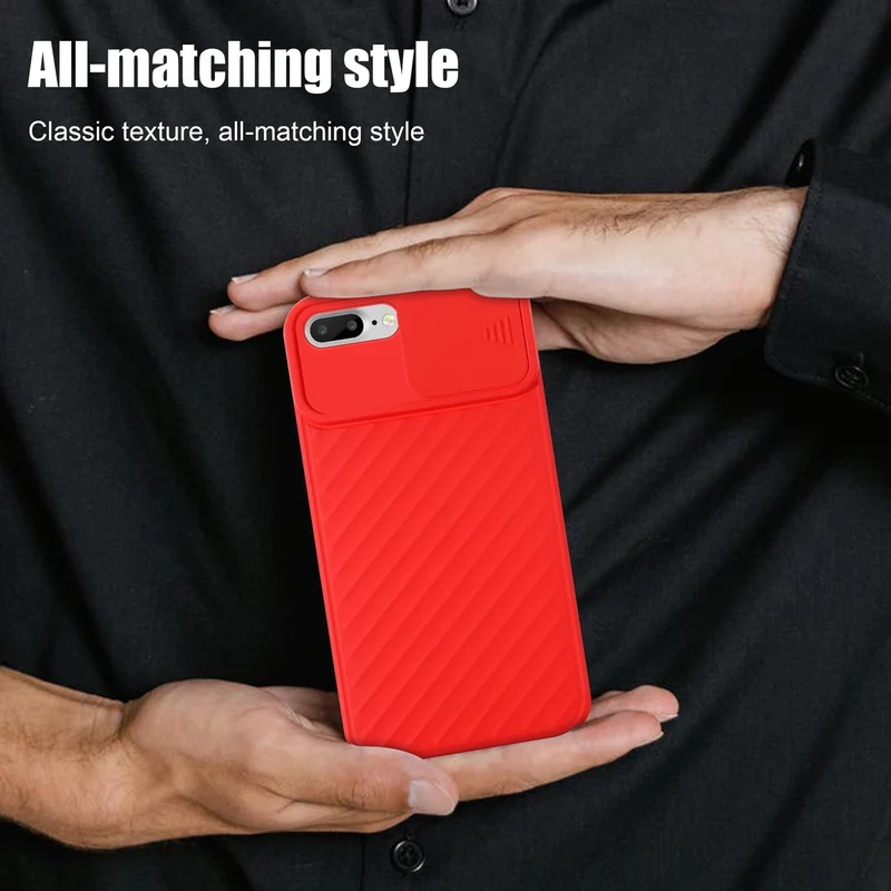 Cadorabo Hülle kompatibel mit Apple iPhone 7 PLUS / 7S PLUS / 8 PLUS Schutzhülle aus flexiblem TPU Silikon und mit Kameraschutz