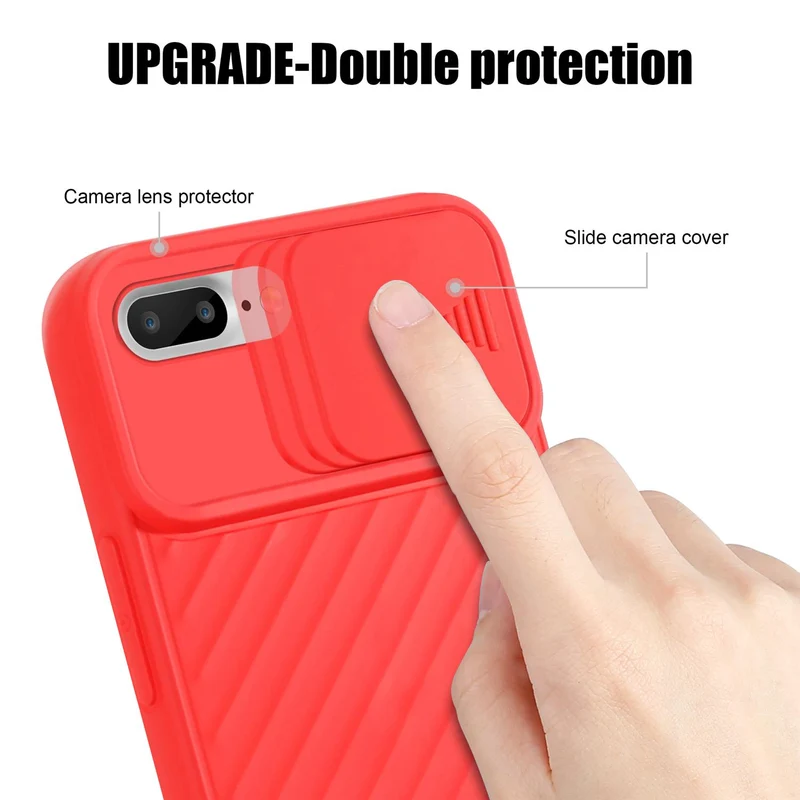 Cadorabo Hülle kompatibel mit Apple iPhone 7 PLUS / 7S PLUS / 8 PLUS Schutzhülle aus flexiblem TPU Silikon und mit Kameraschutz