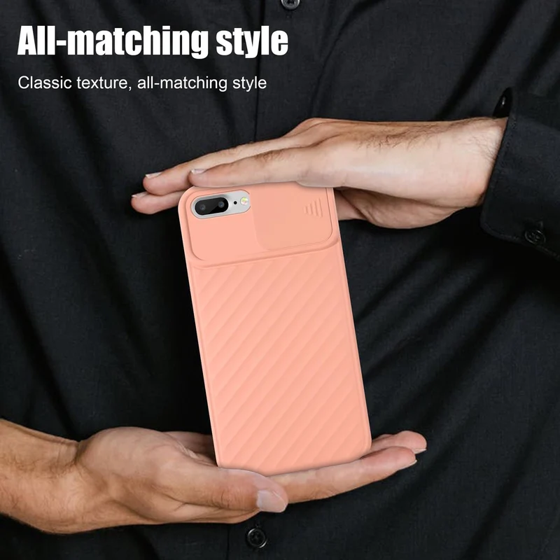 Cadorabo Hülle kompatibel mit Apple iPhone 7 PLUS / 7S PLUS / 8 PLUS Schutzhülle aus flexiblem TPU Silikon und mit Kameraschutz