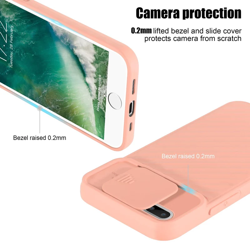 Cadorabo Hülle kompatibel mit Apple iPhone 7 PLUS / 7S PLUS / 8 PLUS Schutzhülle aus flexiblem TPU Silikon und mit Kameraschutz