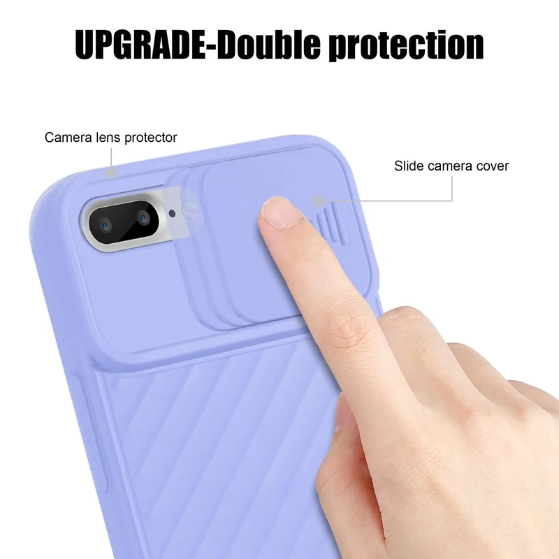 Cadorabo Hülle kompatibel mit Apple iPhone 7 PLUS / 7S PLUS / 8 PLUS Schutzhülle aus flexiblem TPU Silikon und mit Kameraschutz