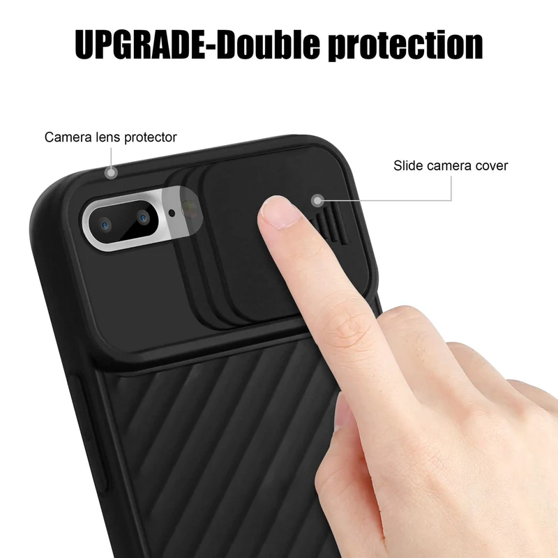 Cadorabo Hülle kompatibel mit Apple iPhone 7 PLUS / 7S PLUS / 8 PLUS Schutzhülle aus flexiblem TPU Silikon und mit Kameraschutz