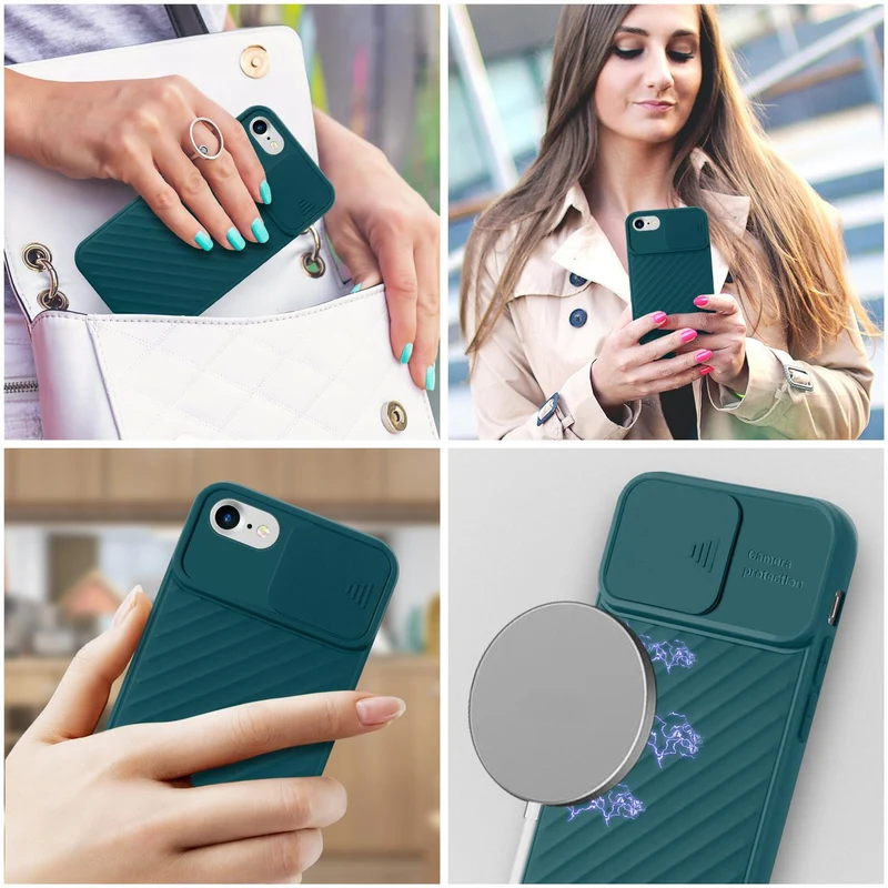 Cadorabo Hülle kompatibel mit Apple iPhone 7 / 7S / 8 / SE 2020 Schutzhülle aus flexiblem TPU Silikon und mit Kameraschutz