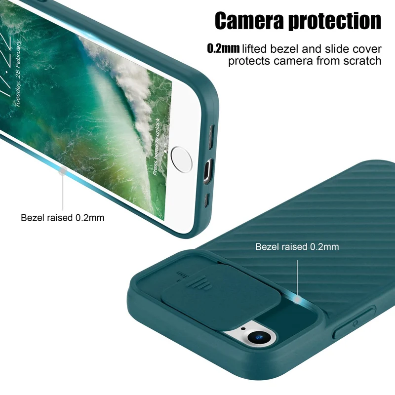 Cadorabo Hülle kompatibel mit Apple iPhone 7 / 7S / 8 / SE 2020 Schutzhülle aus flexiblem TPU Silikon und mit Kameraschutz