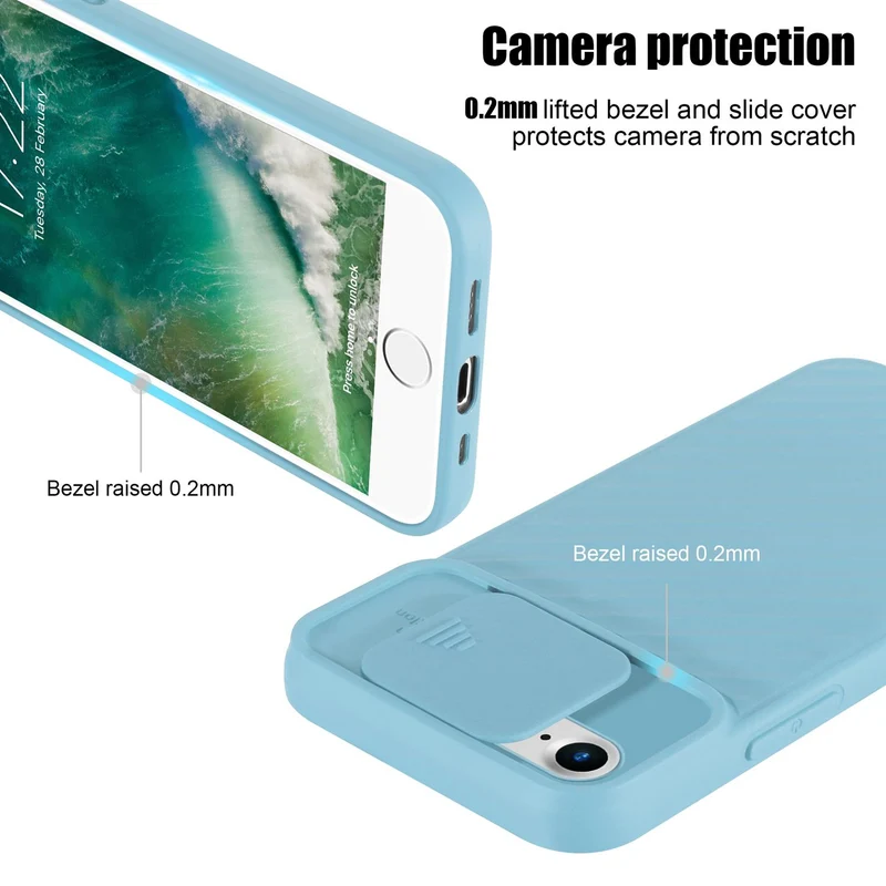 Cadorabo Hülle kompatibel mit Apple iPhone 7 / 7S / 8 / SE 2020 Schutzhülle aus flexiblem TPU Silikon und mit Kameraschutz