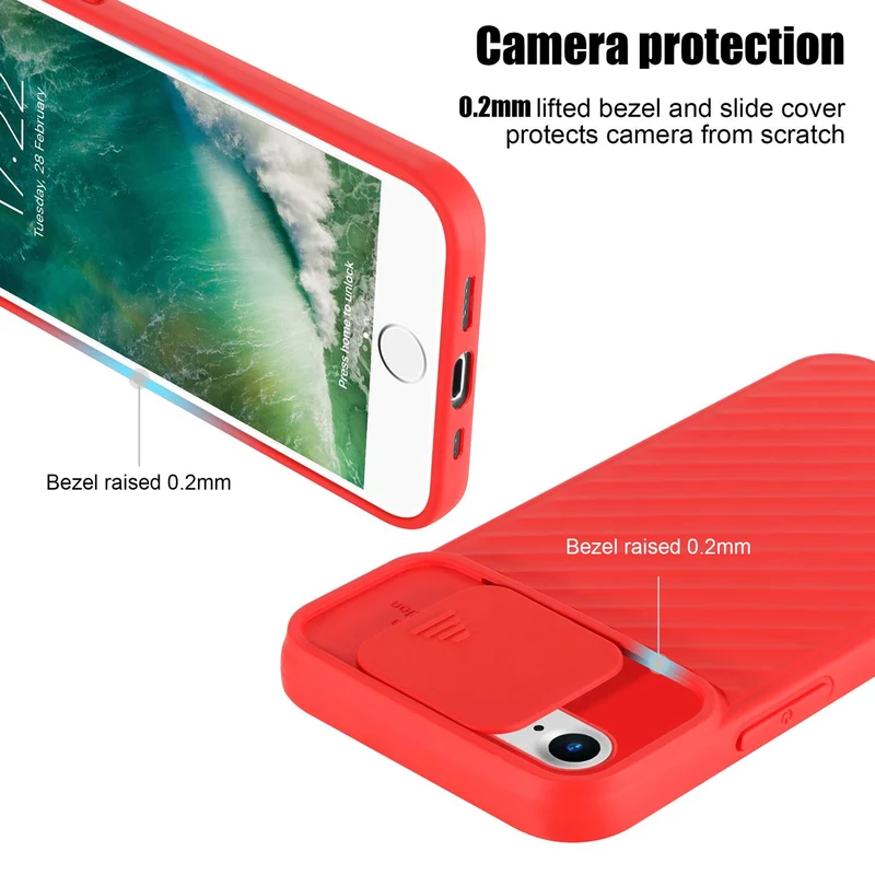Cadorabo Hülle kompatibel mit Apple iPhone 7 / 7S / 8 / SE 2020 Schutzhülle aus flexiblem TPU Silikon und mit Kameraschutz