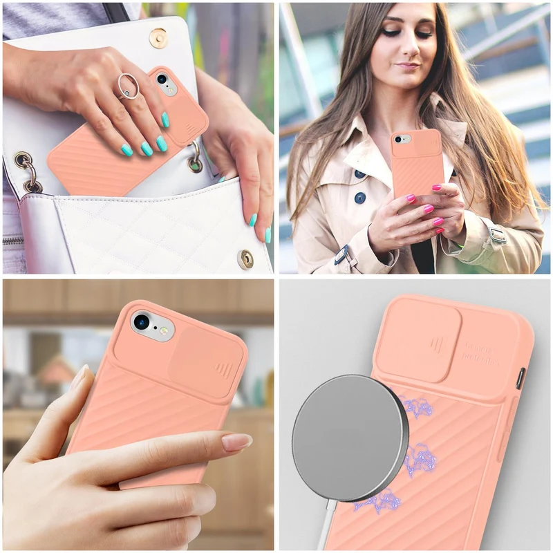 Cadorabo Hülle kompatibel mit Apple iPhone 7 / 7S / 8 / SE 2020 Schutzhülle aus flexiblem TPU Silikon und mit Kameraschutz