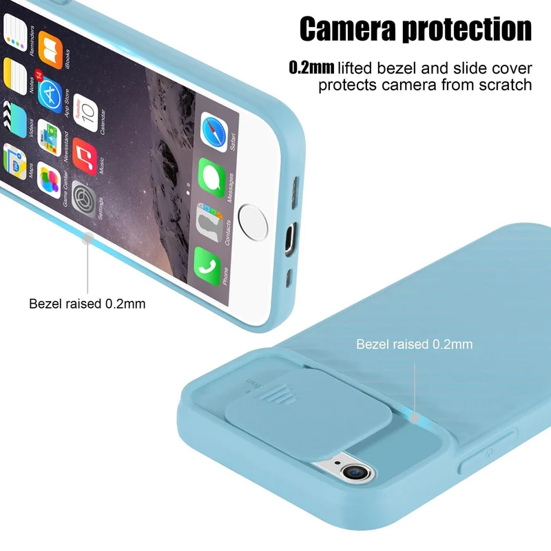 Cadorabo Hülle kompatibel mit Apple iPhone 6 PLUS / 6S PLUS Schutzhülle aus flexiblem TPU Silikon und mit Kameraschutz