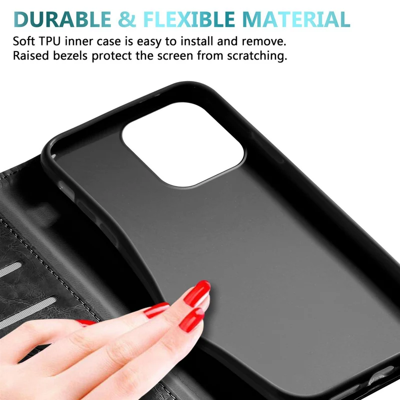 Cadorabo Hülle kompatibel mit Apple iPhone 13 PRO MAX mit Ornamenten - Schutzhülle mit Magnetverschluss, Standfunktion und Kartenfach