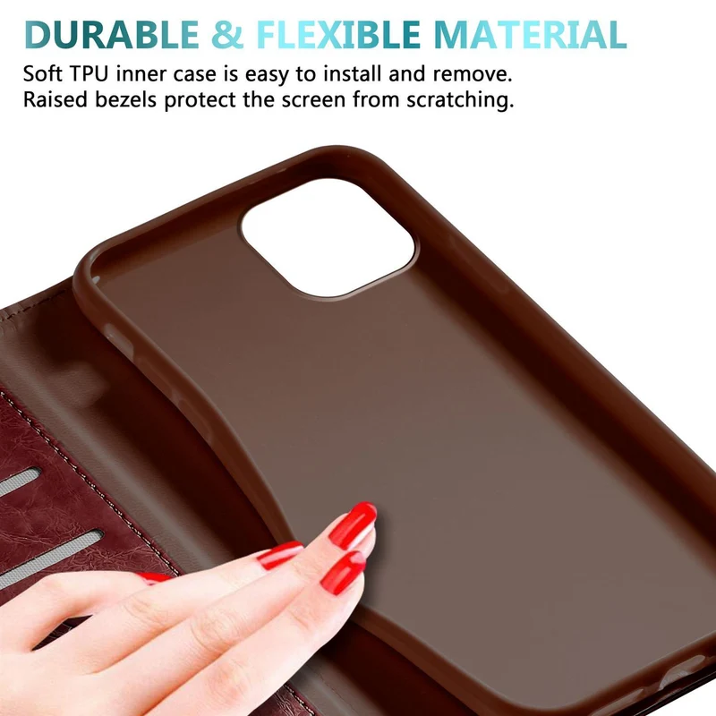 Cadorabo Hülle kompatibel mit Apple iPhone 13 MINI mit Ornamenten - Schutzhülle mit Magnetverschluss, Standfunktion und Kartenfach