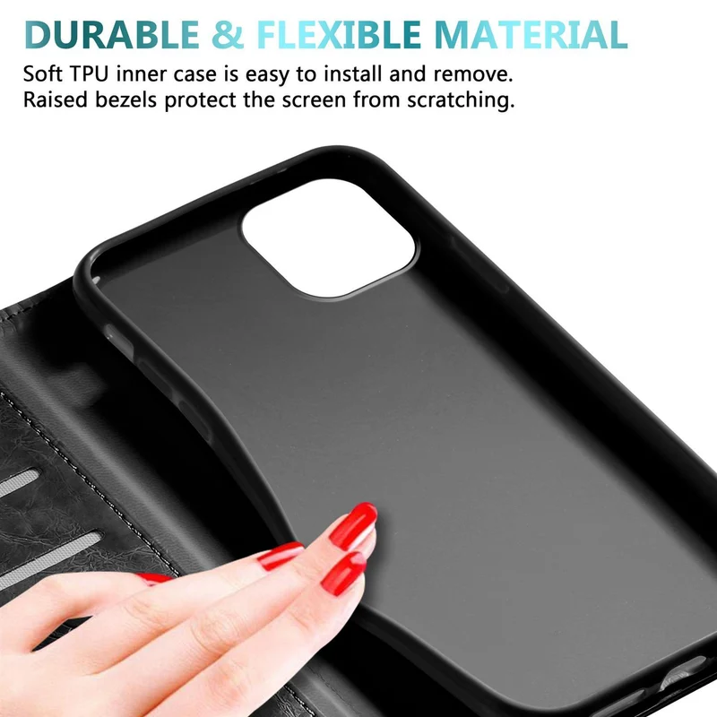 Cadorabo Hülle kompatibel mit Apple iPhone 13 mit Ornamenten - Schutzhülle mit Magnetverschluss, Standfunktion und Kartenfach
