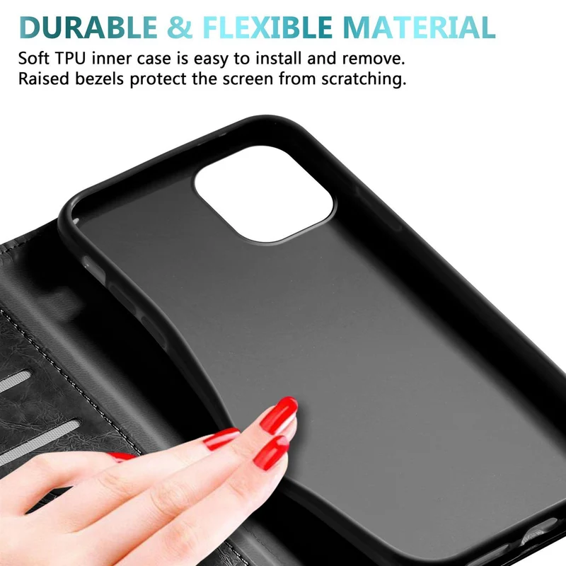 Cadorabo Hülle kompatibel mit Apple iPhone 12 PRO MAX mit Ornamenten - Schutzhülle mit Magnetverschluss, Standfunktion und Kartenfach