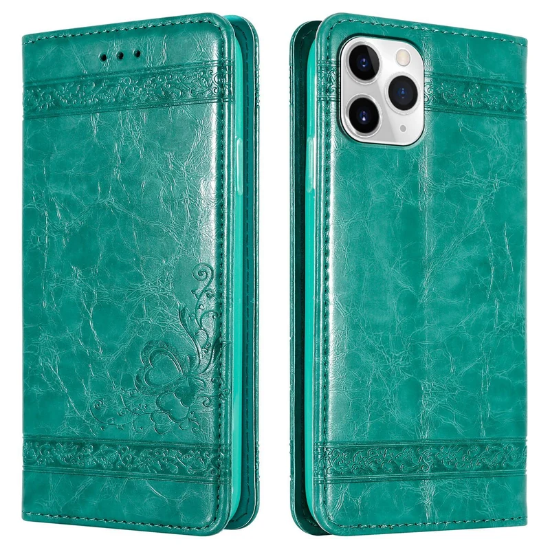 Cadorabo Hülle kompatibel mit Apple iPhone 11 PRO MAX mit Ornamenten - Schutzhülle mit Magnetverschluss, Standfunktion und Kartenfach