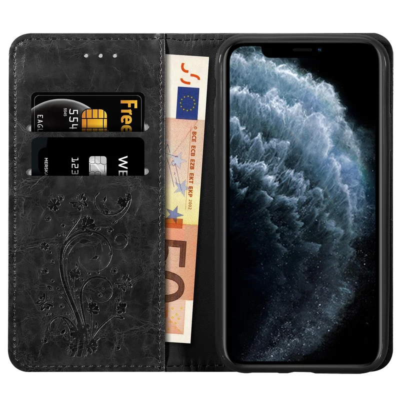 Cadorabo Hülle kompatibel mit Apple iPhone 11 PRO MAX mit Ornamenten - Schutzhülle mit Magnetverschluss, Standfunktion und Kartenfach