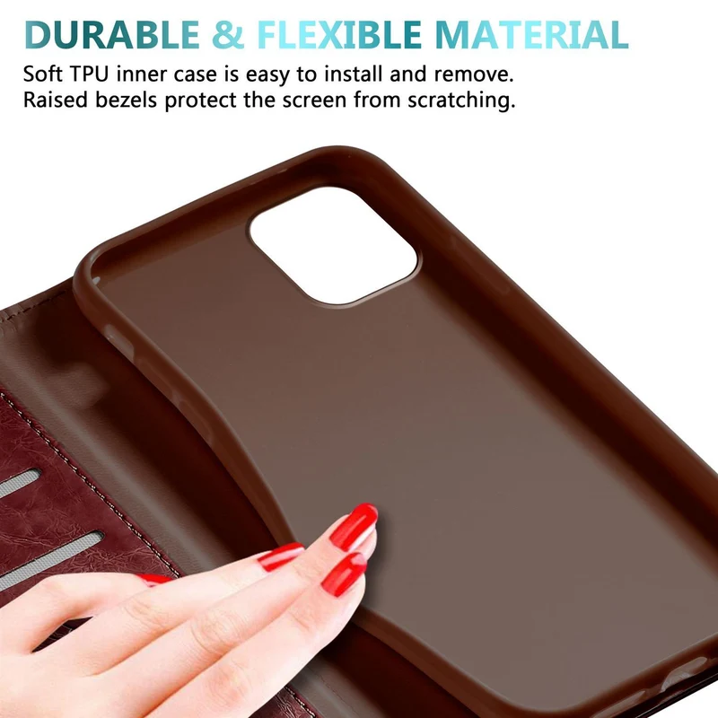 Cadorabo Hülle kompatibel mit Apple iPhone 11 PRO MAX mit Ornamenten - Schutzhülle mit Magnetverschluss, Standfunktion und Kartenfach