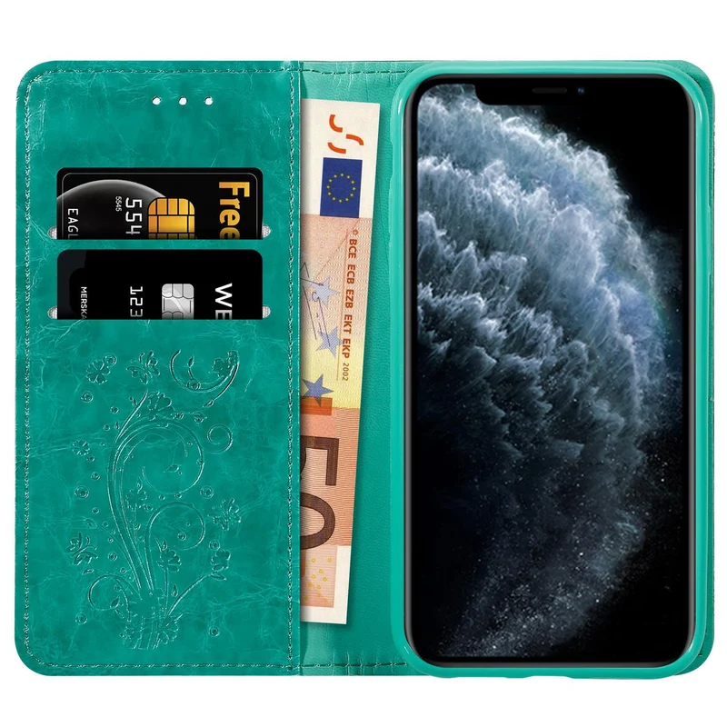 Cadorabo Hülle kompatibel mit Apple iPhone 11 PRO MAX mit Ornamenten - Schutzhülle mit Magnetverschluss, Standfunktion und Kartenfach