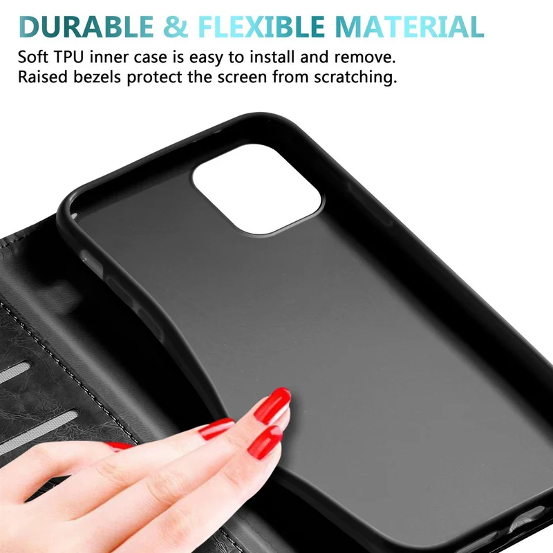 Cadorabo Hülle kompatibel mit Apple iPhone 11 PRO mit Ornamenten - Schutzhülle mit Magnetverschluss, Standfunktion und Kartenfach