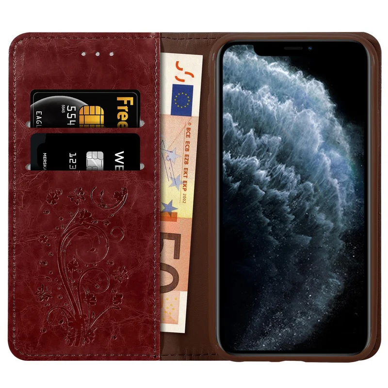 Cadorabo Hülle kompatibel mit Apple iPhone 11 PRO mit Ornamenten - Schutzhülle mit Magnetverschluss, Standfunktion und Kartenfach