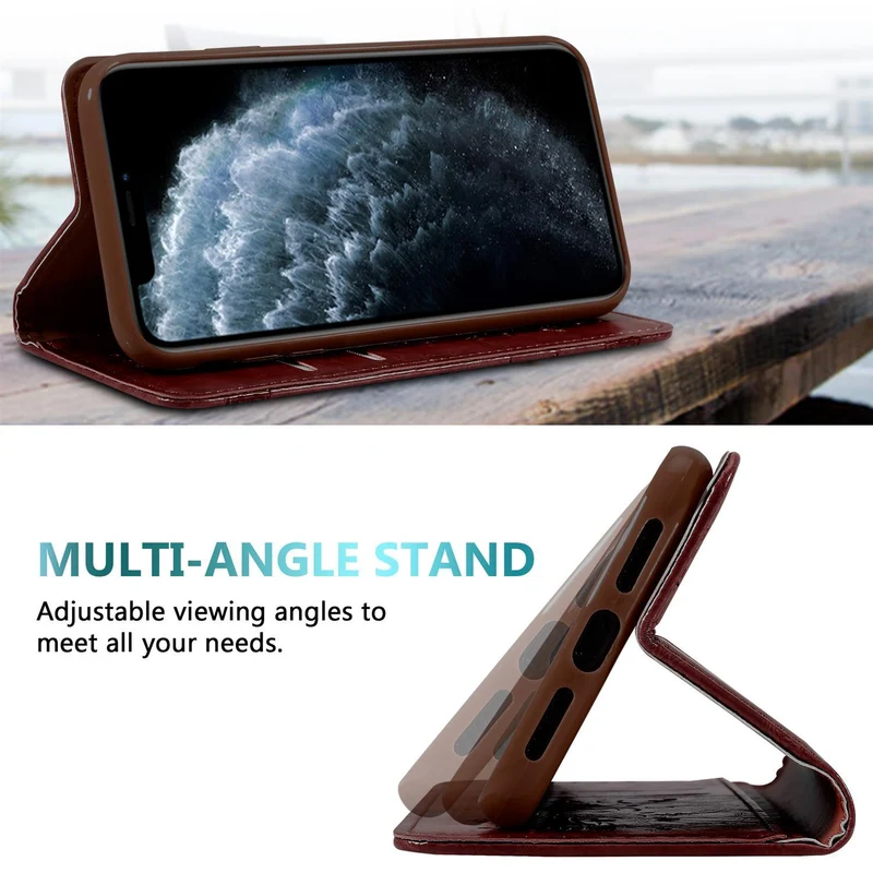 Cadorabo Hülle kompatibel mit Apple iPhone 11 PRO mit Ornamenten - Schutzhülle mit Magnetverschluss, Standfunktion und Kartenfach