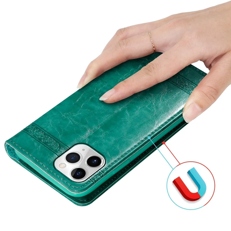 Cadorabo Hülle kompatibel mit Apple iPhone 11 PRO mit Ornamenten - Schutzhülle mit Magnetverschluss, Standfunktion und Kartenfach