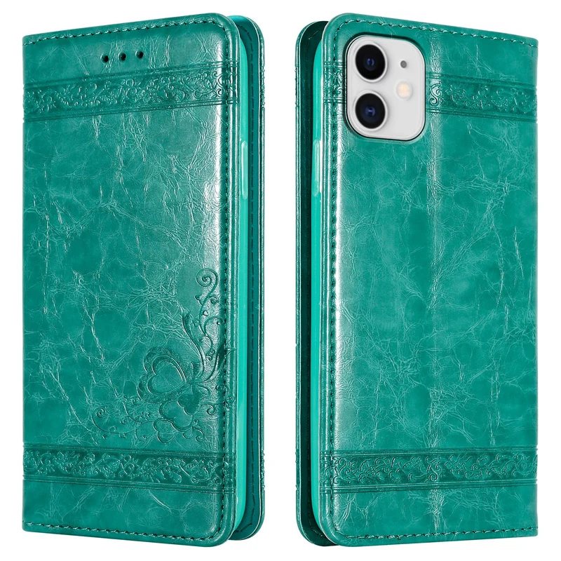 Cadorabo Hülle kompatibel mit Apple iPhone 11 mit Ornamenten - Schutzhülle mit Magnetverschluss, Standfunktion und Kartenfach
