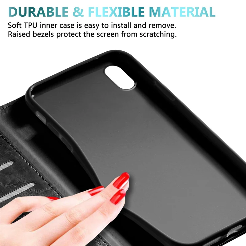 Cadorabo Hülle kompatibel mit Apple iPhone XR mit Ornamenten - Schutzhülle mit Magnetverschluss, Standfunktion und Kartenfach