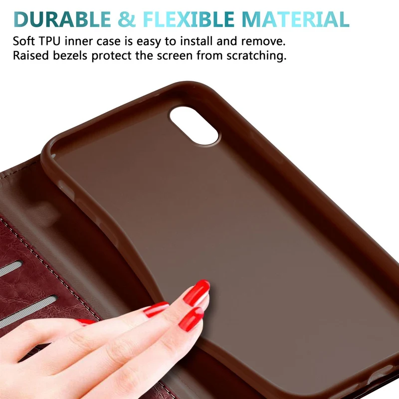 Cadorabo Hülle kompatibel mit Apple iPhone XR mit Ornamenten - Schutzhülle mit Magnetverschluss, Standfunktion und Kartenfach