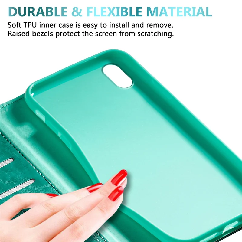 Cadorabo Hülle kompatibel mit Apple iPhone XR mit Ornamenten - Schutzhülle mit Magnetverschluss, Standfunktion und Kartenfach