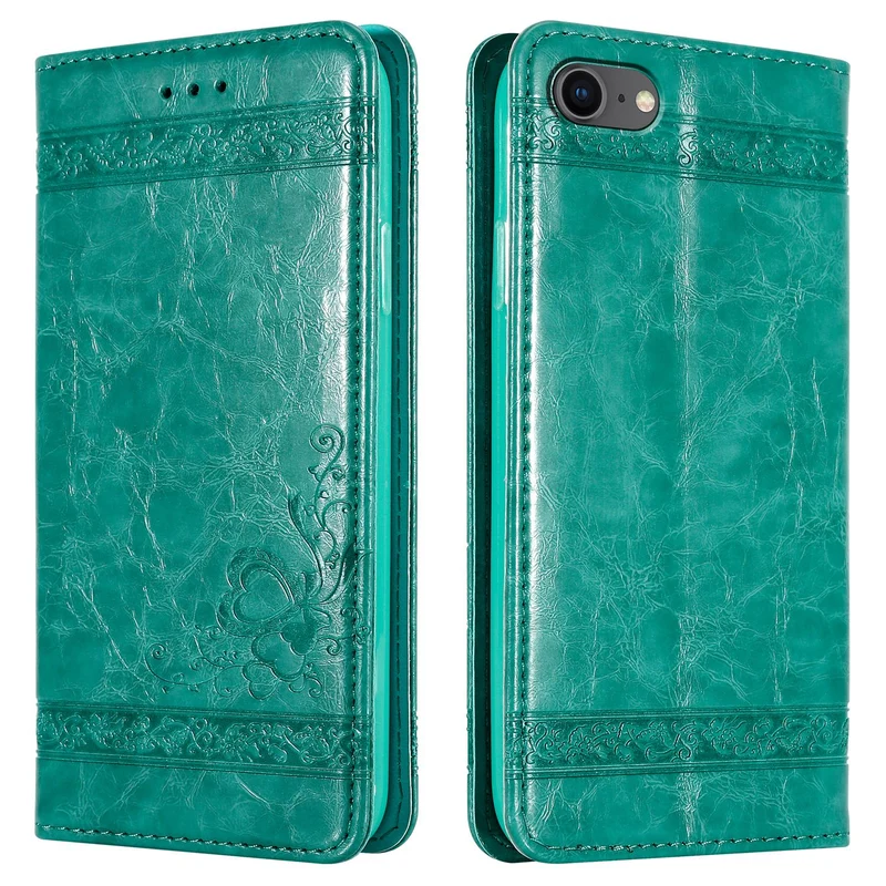 Cadorabo Hülle kompatibel mit Apple iPhone 7 / 7S / 8 / SE 2020 mit Ornamenten - Schutzhülle mit Magnetverschluss, Standfunktion und Kartenfach