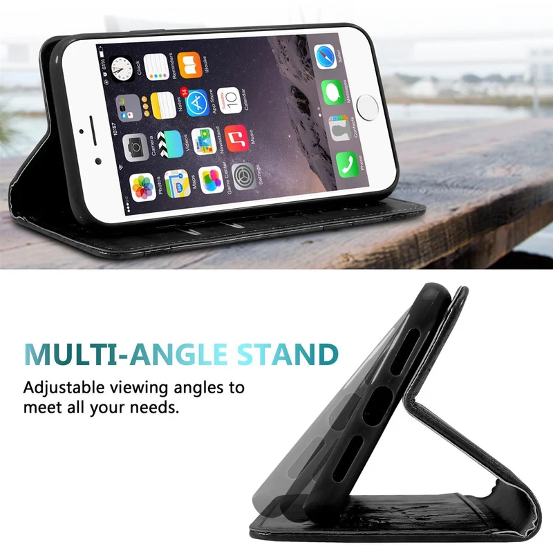Cadorabo Hülle kompatibel mit Apple iPhone 6 / 6S mit Ornamenten - Schutzhülle mit Magnetverschluss, Standfunktion und Kartenfach