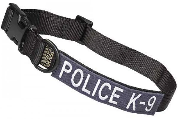 Cetacea Taktisches Hundehalsband POLICE K-9 mit Patch