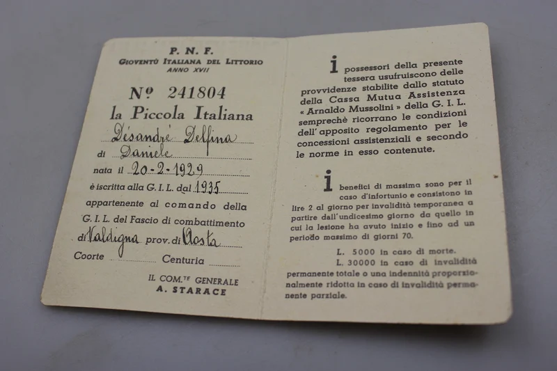 Karte „Piccola Italiana“ – XVII