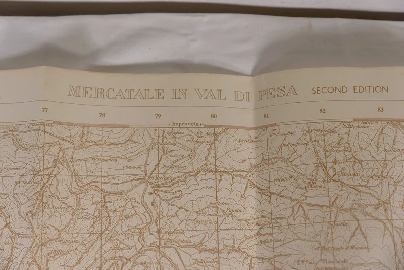 Militärkarte der US-Armee aus dem 2. Weltkrieg – Mercatale Val di Pesa (FI)