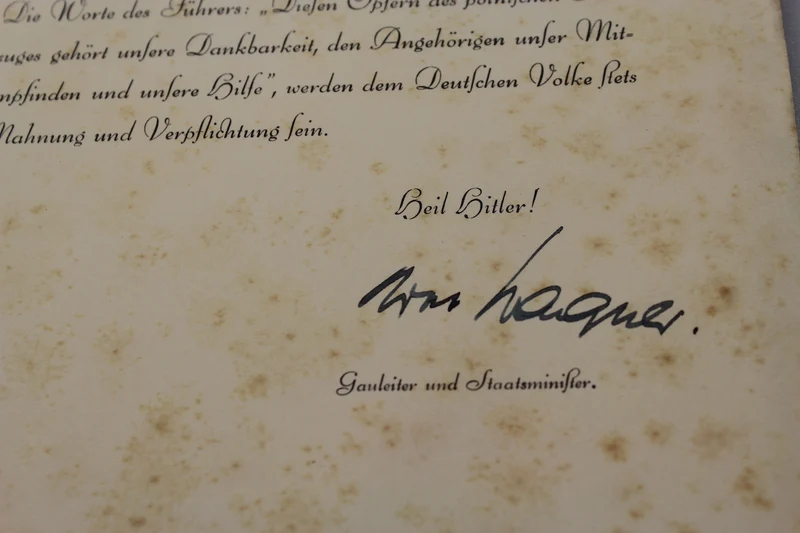 „Wir zog gegen Polen“ Autogramm Gauletier Josef Wagner