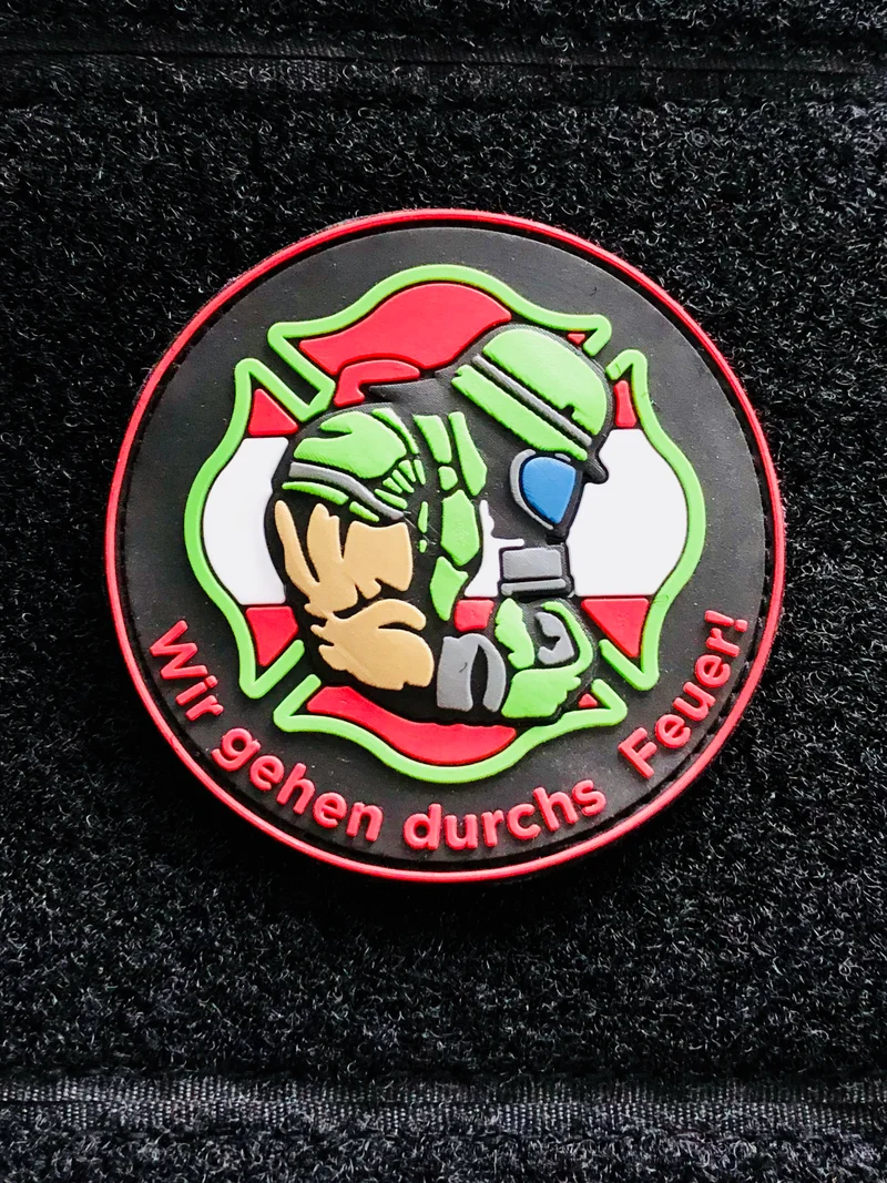 PW Wir gehen durchs Feuer Österreich 3D PVC Patch