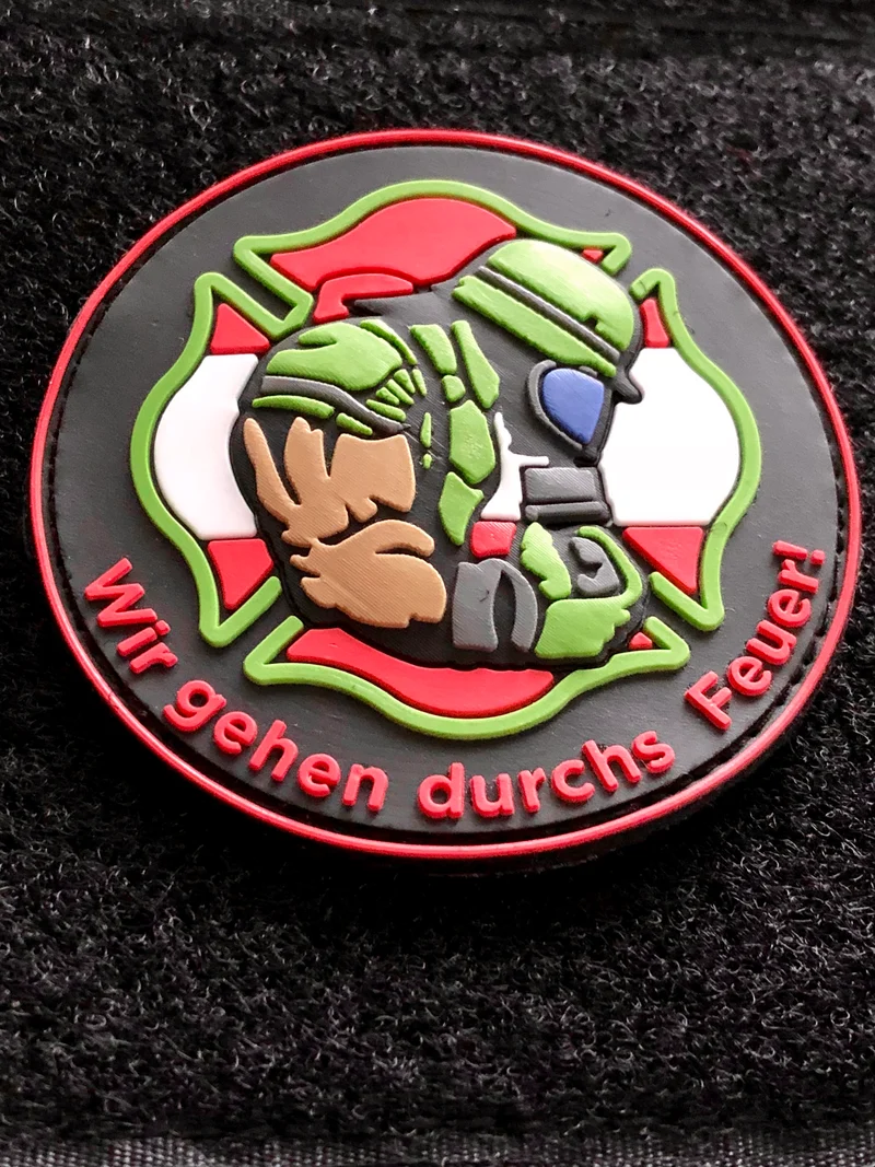 PW Wir gehen durchs Feuer Österreich 3D PVC Patch
