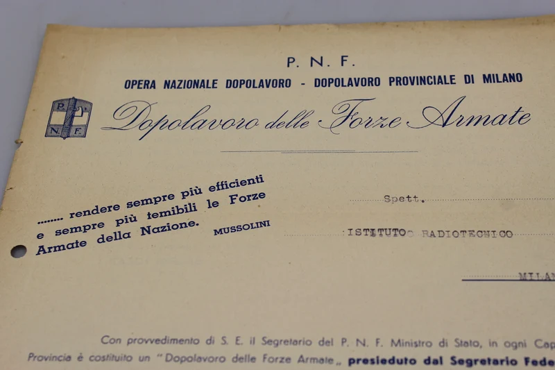 OND-Brief/Rundschreiben – Mailand