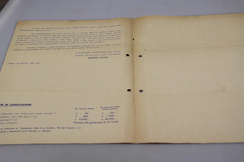 OND-Brief/Rundschreiben – Mailand