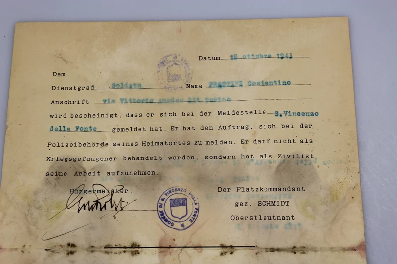 Ausweis zweisprachig Italienisch/Deutsch