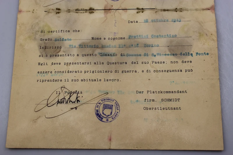 Ausweis zweisprachig Italienisch/Deutsch