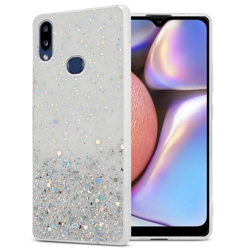 Cadorabo Hülle kompatibel mit Samsung Galaxy A10s / M01s Schutzhülle aus flexiblem TPU Silikon mit funkelnden Glitter