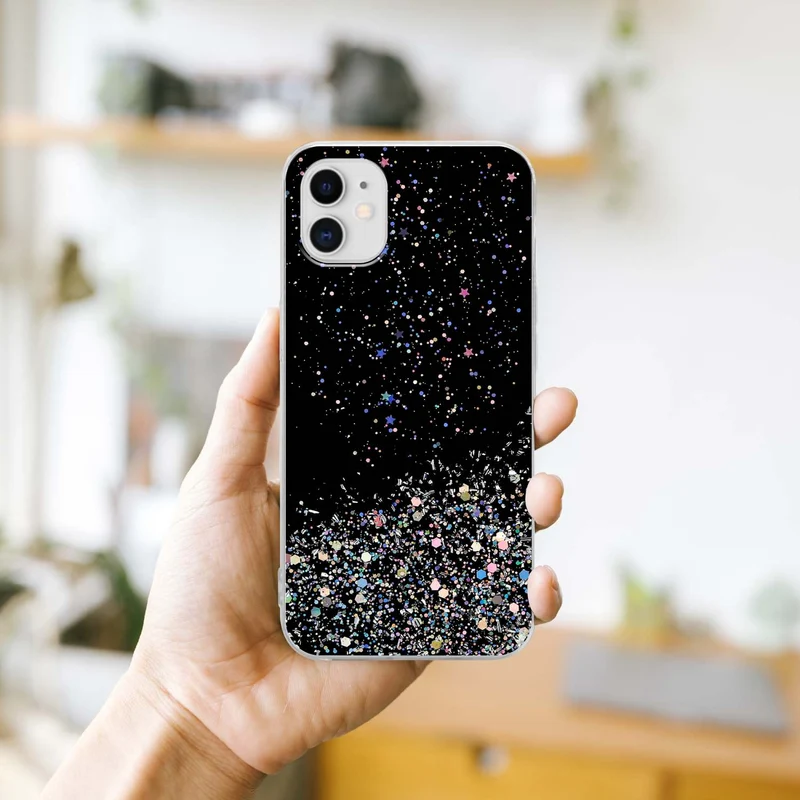 Cadorabo Hülle kompatibel mit Apple iPhone 11 PRO MAX Schutzhülle aus flexiblem TPU Silikon mit funkelnden Glitter