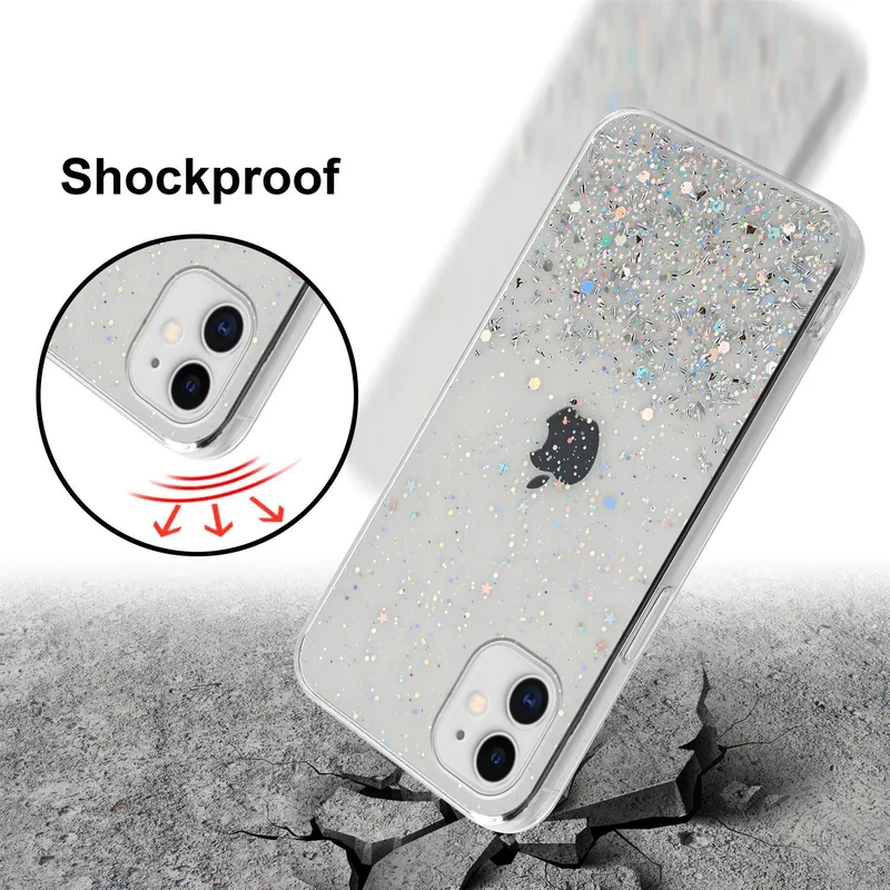 Cadorabo Hülle kompatibel mit Apple iPhone 11 PRO MAX Schutzhülle aus flexiblem TPU Silikon mit funkelnden Glitter