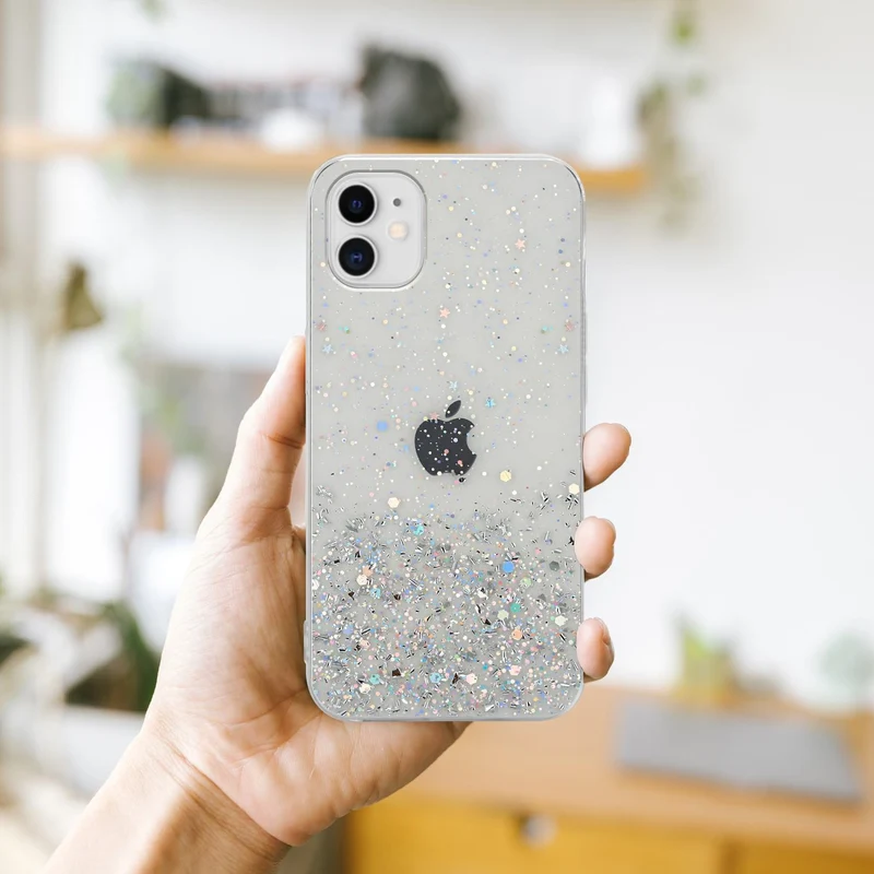 Cadorabo Hülle kompatibel mit Apple iPhone 11 PRO MAX Schutzhülle aus flexiblem TPU Silikon mit funkelnden Glitter