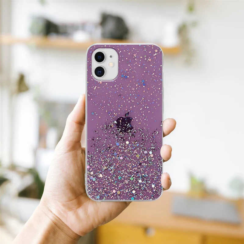 Cadorabo Hülle kompatibel mit Apple iPhone 11 PRO MAX Schutzhülle aus flexiblem TPU Silikon mit funkelnden Glitter