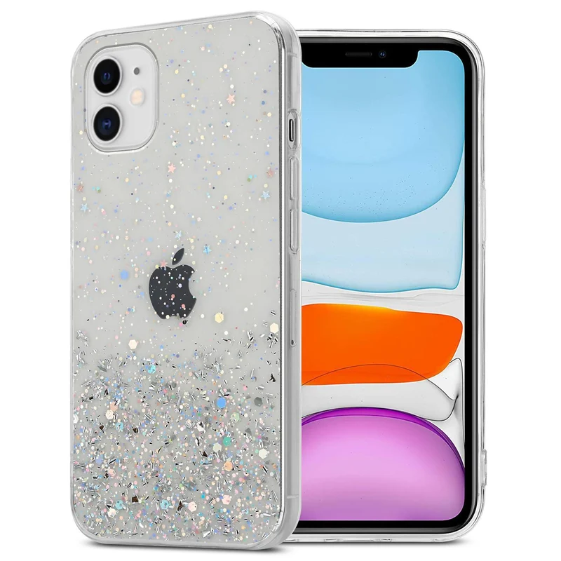 Cadorabo Hülle kompatibel mit Apple iPhone 11 PRO Schutzhülle aus flexiblem TPU Silikon mit funkelnden Glitter