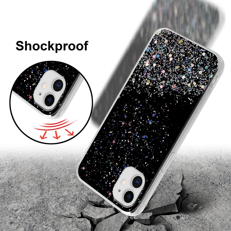 Cadorabo Hülle kompatibel mit Apple iPhone 11 PRO Schutzhülle aus flexiblem TPU Silikon mit funkelnden Glitter